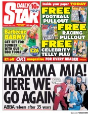 Daily Star (UK) Newspaper Front Page for 28 April 2018