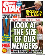 Daily Star (UK) Newspaper Front Page for 28 April 2021