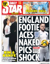 Daily Star (UK) Newspaper Front Page for 28 May 2014