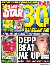 Daily Star (UK) Newspaper Front Page for 28 May 2016