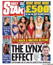 Daily Star (UK) Newspaper Front Page for 28 May 2019