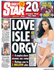 Daily Star (UK) Newspaper Front Page for 28 June 2017