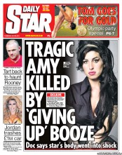 Daily Star (UK) Newspaper Front Page for 28 July 2011