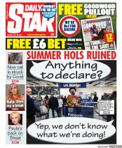 Daily Star (UK) Newspaper Front Page for 28 July 2020