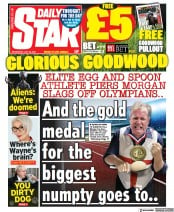 Daily Star (UK) Newspaper Front Page for 28 July 2021