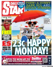 Daily Star (UK) Newspaper Front Page for 28 August 2023