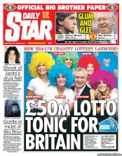 Daily Star (UK) Newspaper Front Page for 28 September 2011