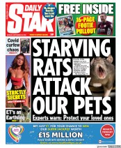 Daily Star (UK) Newspaper Front Page for 28 September 2020