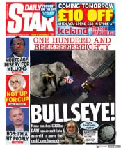 Daily Star (UK) Newspaper Front Page for 28 September 2022