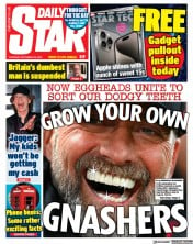 Daily Star front page for 28 September 2023