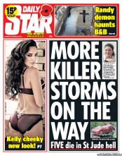 Daily Star (UK) Newspaper Front Page for 29 October 2013