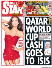 Daily Star (UK) Newspaper Front Page for 29 October 2014
