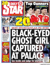 Daily Star (UK) Newspaper Front Page for 29 December 2015