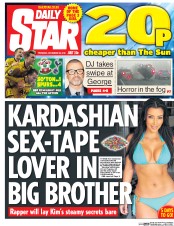 Daily Star (UK) Newspaper Front Page for 29 December 2016
