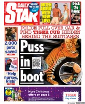 Daily Star (UK) Newspaper Front Page for 29 December 2022