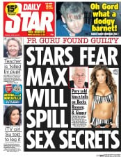 Daily Star (UK) Newspaper Front Page for 29 April 2014