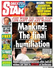 Daily Star (UK) Newspaper Front Page for 29 April 2023