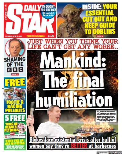 Daily Star Newspaper Front Page (UK) for 29 April 2023