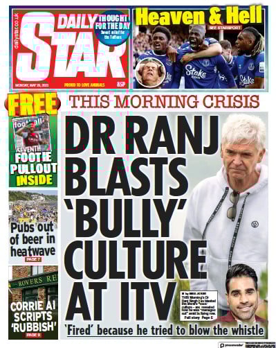 Daily Star Newspaper Front Page (UK) for 29 May 2023