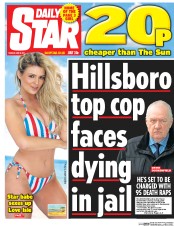 Daily Star (UK) Newspaper Front Page for 29 June 2017