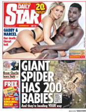 Daily Star (UK) Newspaper Front Page for 29 July 2017