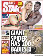 Daily Star (UK) Newspaper Front Page for 29 July 2017