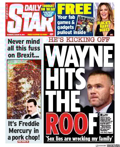 Daily Star Newspaper Front Page (UK) for 29 August 2019