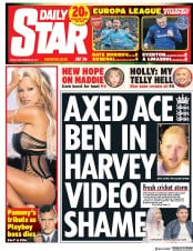 Daily Star (UK) Newspaper Front Page for 29 September 2017