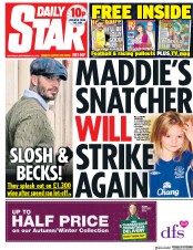 Daily Star (UK) Newspaper Front Page for 29 September 2018
