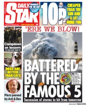 Daily Star (UK) Newspaper Front Page for 29 September 2020