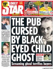 Daily Star (UK) Newspaper Front Page for 2 October 2014