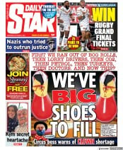 Daily Star (UK) Newspaper Front Page for 2 October 2021