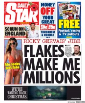 Daily Star (UK) Newspaper Front Page for 2 November 2019