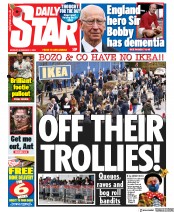 Daily Star (UK) Newspaper Front Page for 2 November 2020