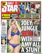 Daily Star (UK) Newspaper Front Page for 2 December 2013