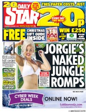 Daily Star (UK) Newspaper Front Page for 2 December 2015