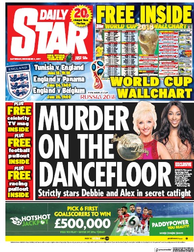 Daily Star Newspaper Front Page (UK) for 2 December 2017