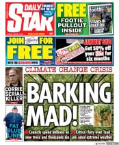 Daily Star (UK) Newspaper Front Page for 2 January 2023