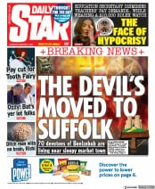 Daily Star (UK) Newspaper Front Page for 2 February 2023