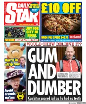 Daily Star (UK) Newspaper Front Page for 2 March 2020