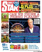 Daily Star (UK) Newspaper Front Page for 2 March 2023