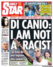 Daily Star (UK) Newspaper Front Page for 2 April 2013