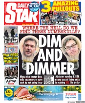 Daily Star (UK) Newspaper Front Page for 2 April 2022