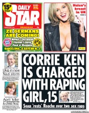 Daily Star (UK) Newspaper Front Page for 2 May 2013