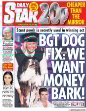 Daily Star (UK) Newspaper Front Page for 2 June 2015