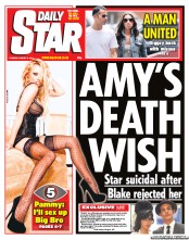 Daily Star (UK) Newspaper Front Page for 2 August 2011