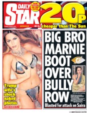 Daily Star (UK) Newspaper Front Page for 2 August 2016