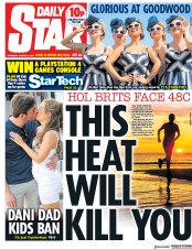Daily Star (UK) Newspaper Front Page for 2 August 2018