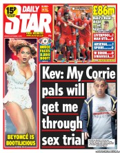 Daily Star (UK) Newspaper Front Page for 2 September 2013