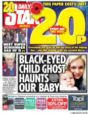 Daily Star (UK) Newspaper Front Page for 30 October 2015